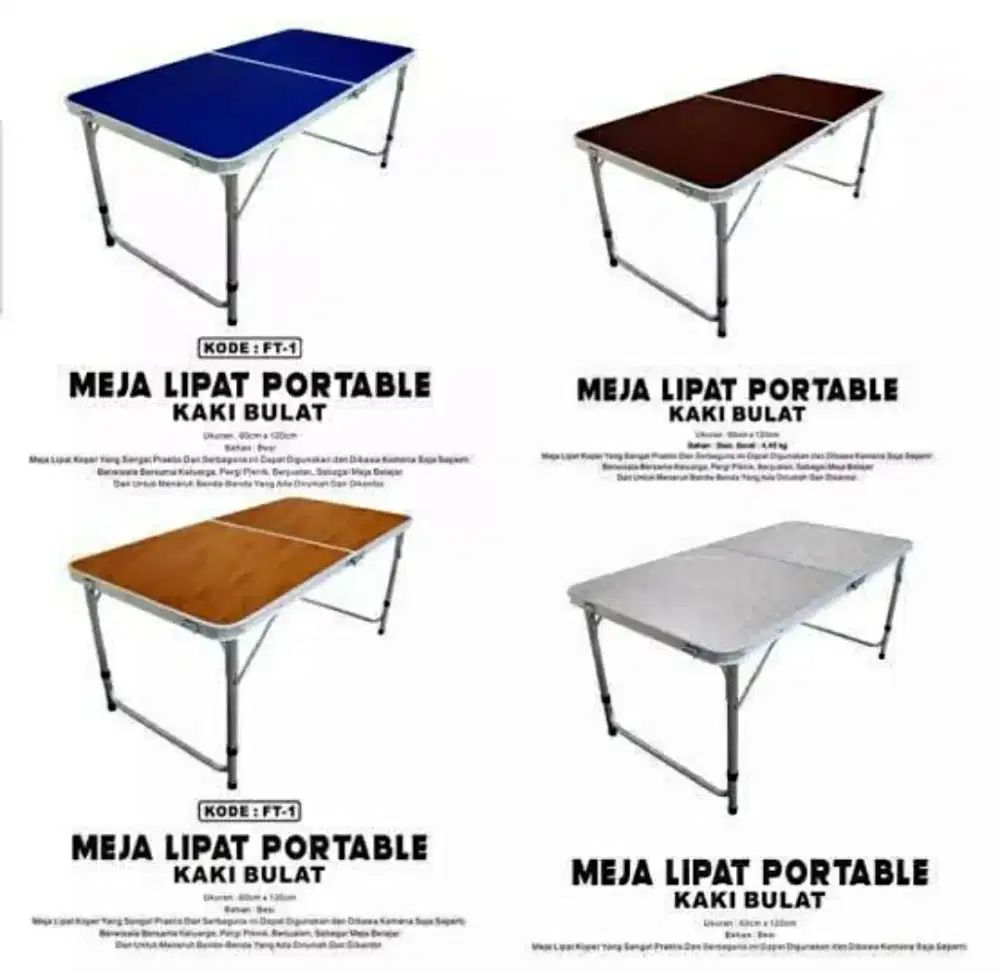 Meja lipat poratbel baru