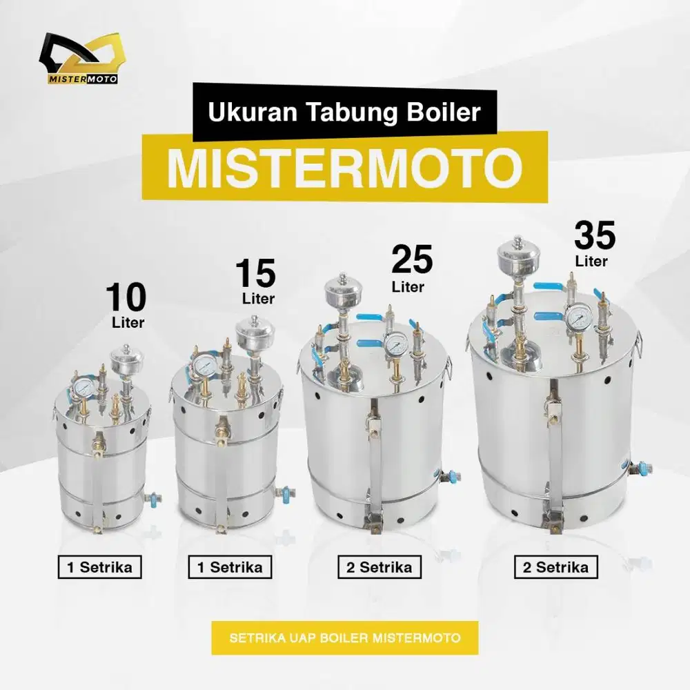 Setrika Uap Laundry dan Konveksi MISTERMOTO 15ltr 1 Setrika