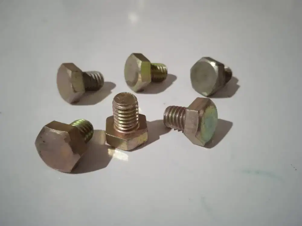 Baut M6x8 Galvanis putih