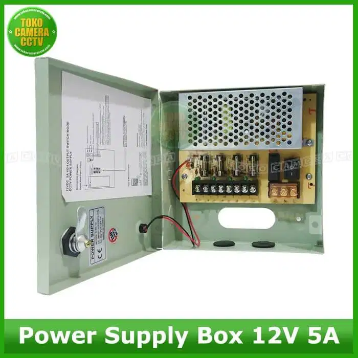 POWER SUUPLY BOX 5A UNTUK CCTV MURAH