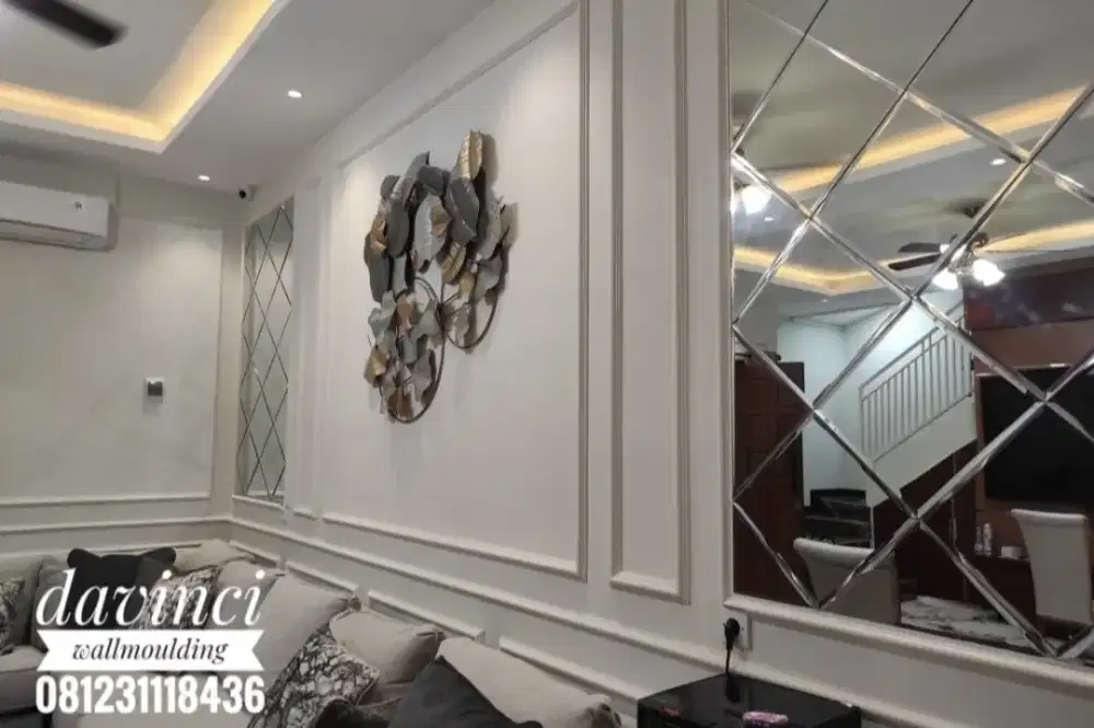 Wallmoulding dan cermin bevel murah bergaransi