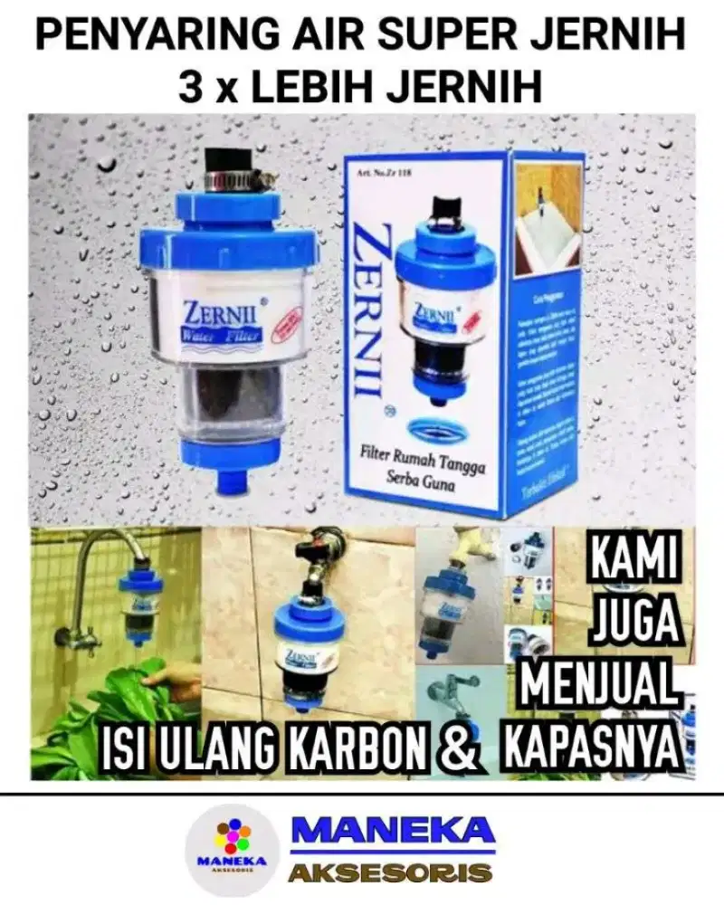 Saringan Zerni Membuat Air lebih jernih dan bersih Filter Zernii