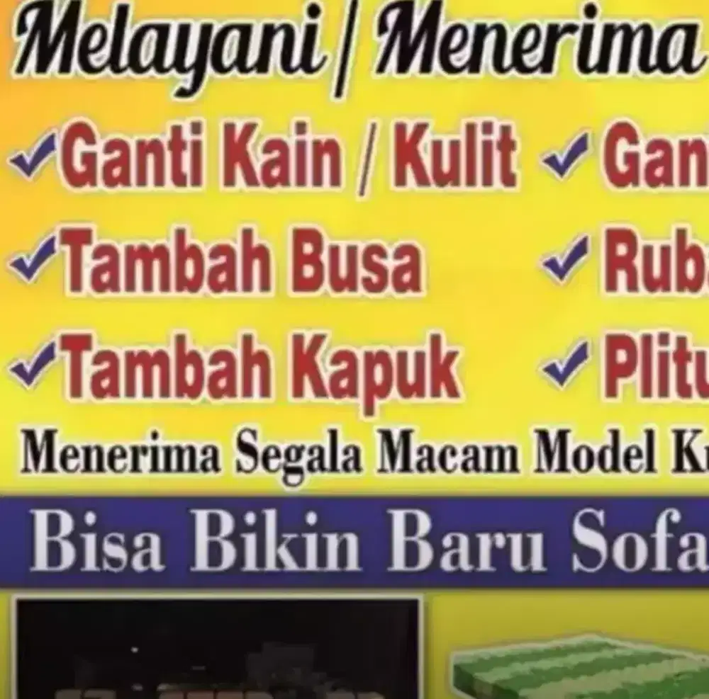 Deshain sofa/kursi.jok.sbrinbed ganti cover atau sarung dll