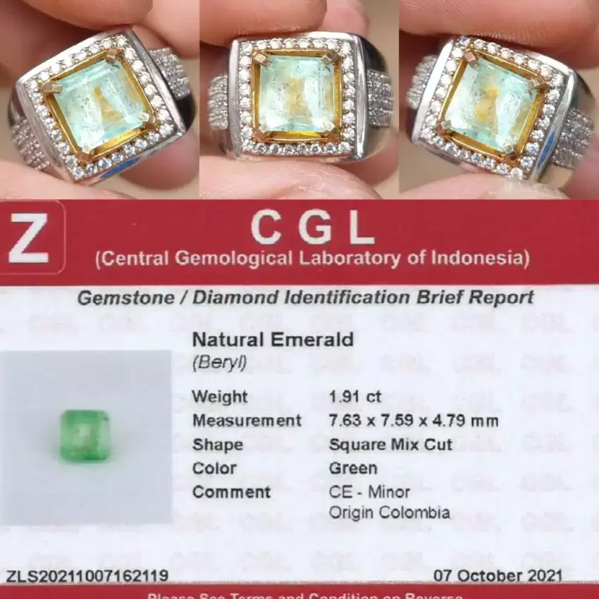 Jamrud Zamrud Emerald Colombia 1.91 ct