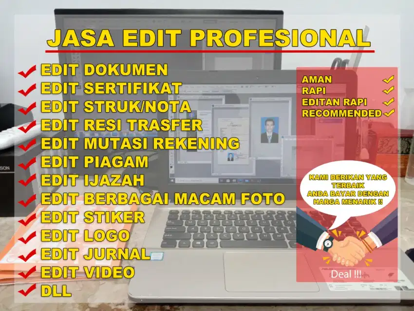 Jasa Edit Profesional, Edit Dokumen, File, Foto , Dll