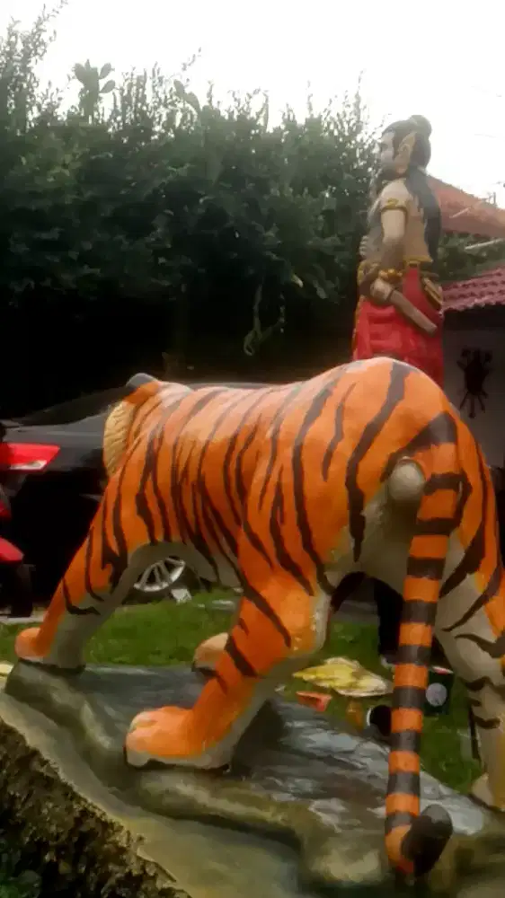 Patjng harimau bahan batu alam ukuran besar