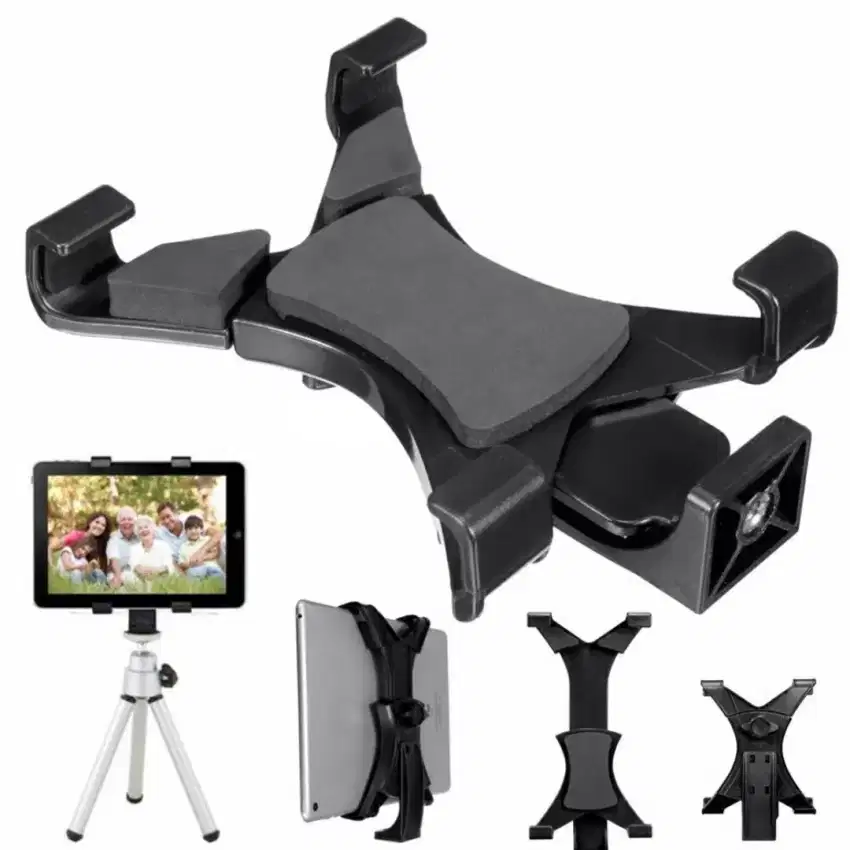 Universal Tablet Holder Mount 1/4 Screw Bracket Tripod Clamp