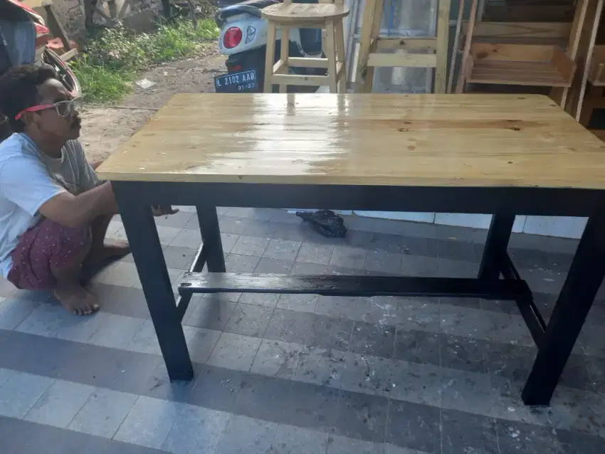 Meja Kayu, Meja Warkop, Meja Warung, Meja Kafe, Meja Depot, Meja Resto