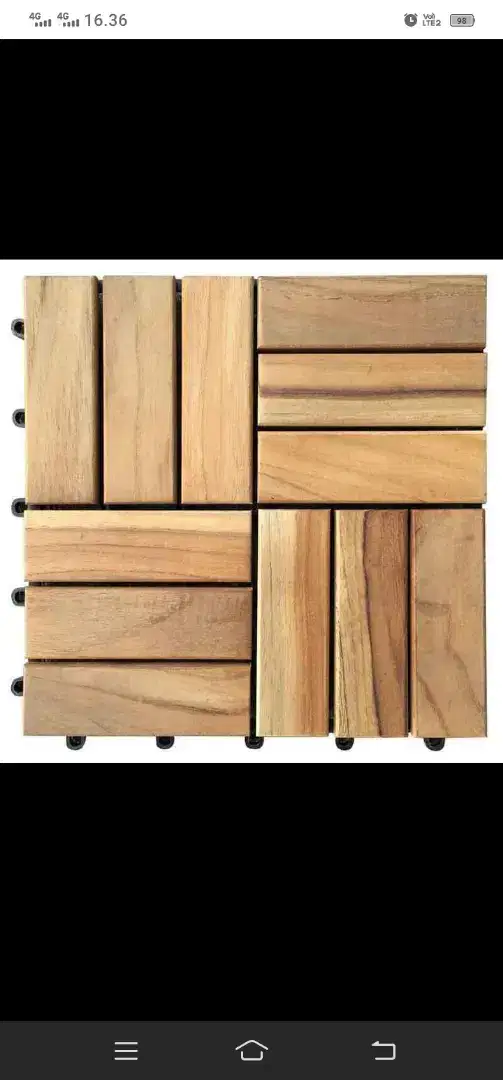 Jual decking tile kayu jati