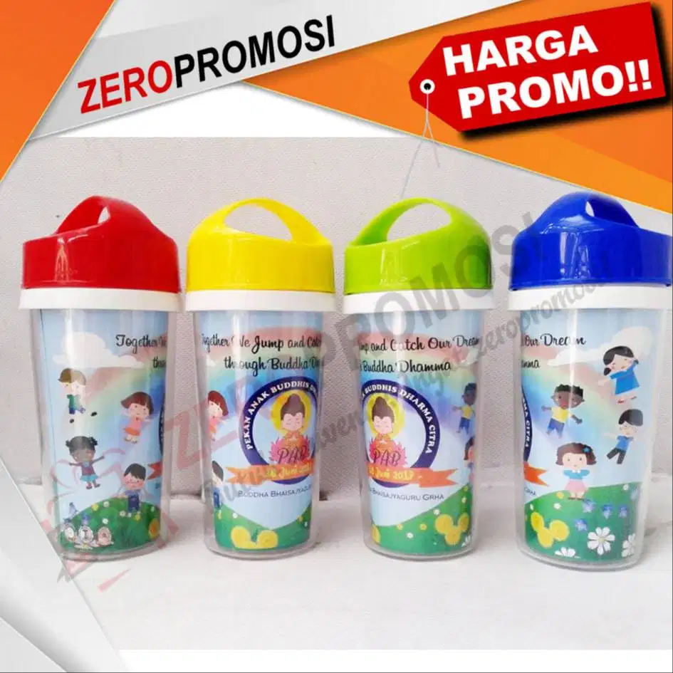 souvenir botol minum promosi tumbler insert paper