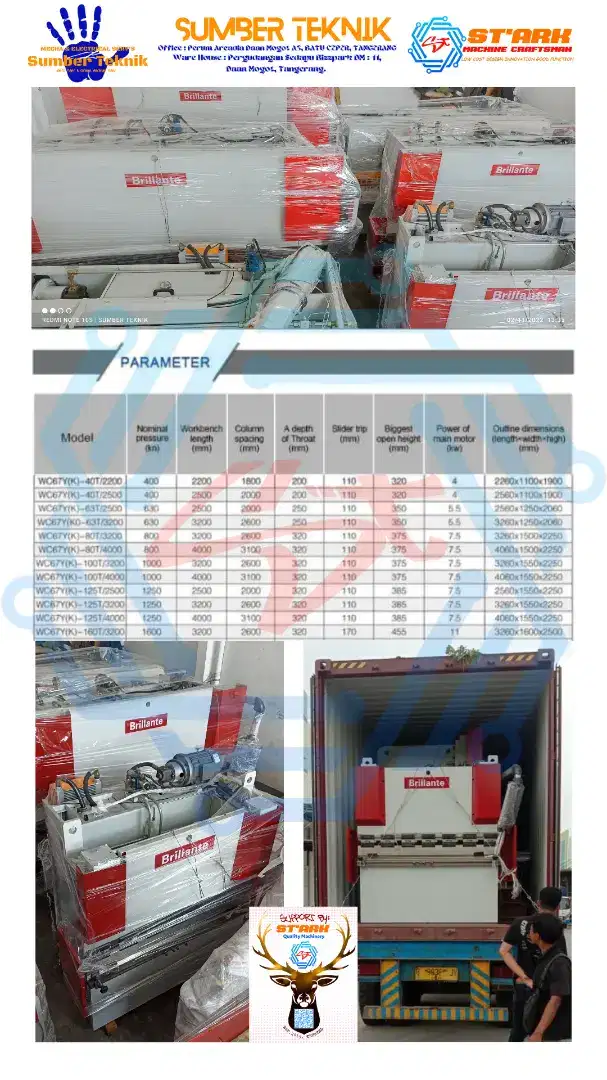 Mesin tekuk plat / mesin bending NC. 30ton - 160ton.