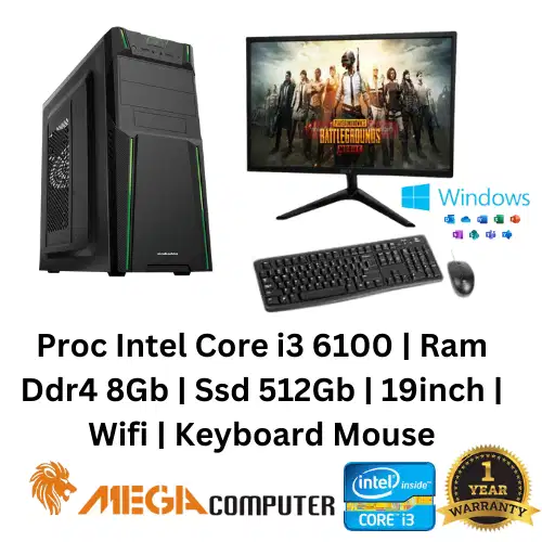 Paket Pc Komputer Rakitan Core i3 6100 | 8Gb | 512Gb