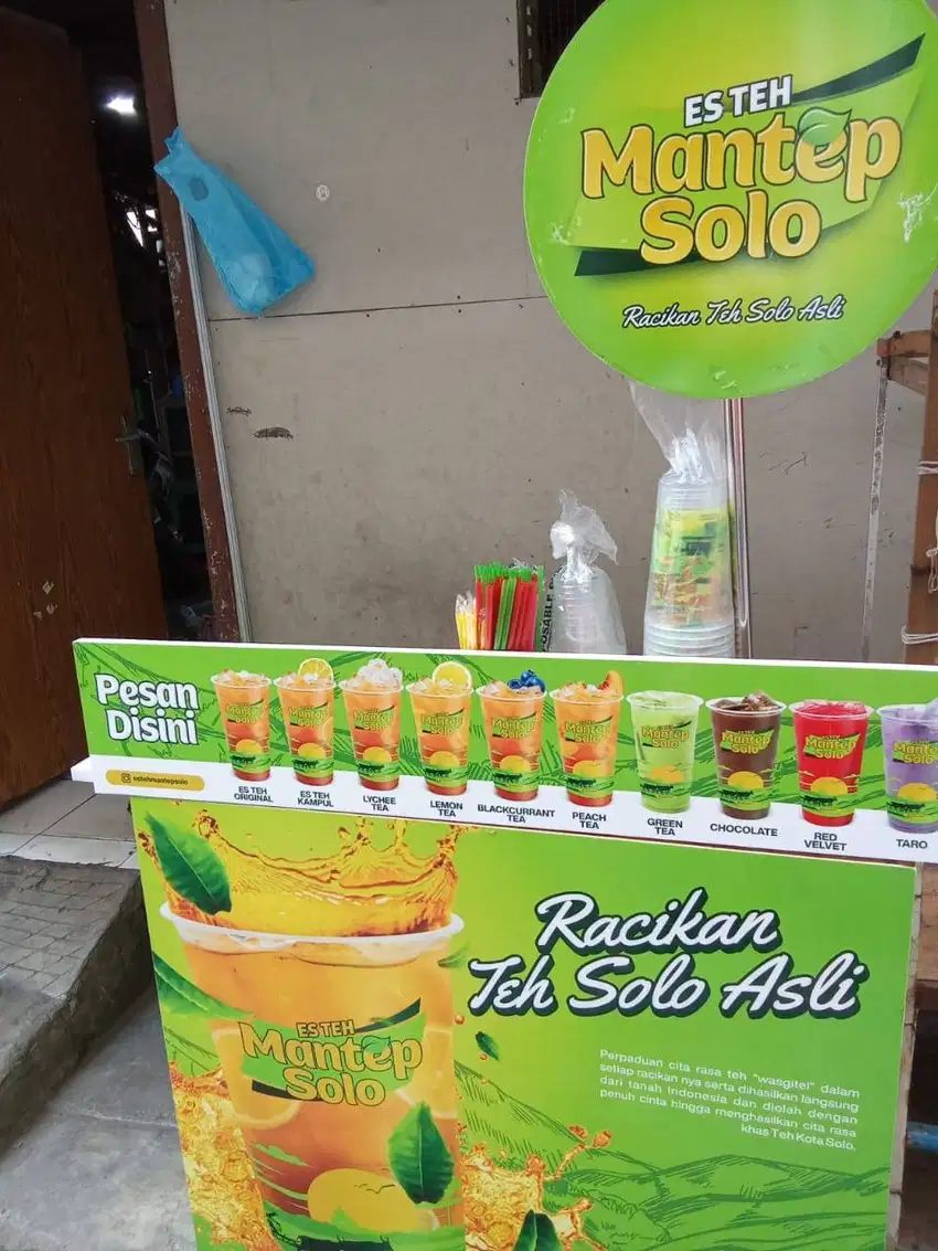 Booth Es Teh Solo Siap Jualan