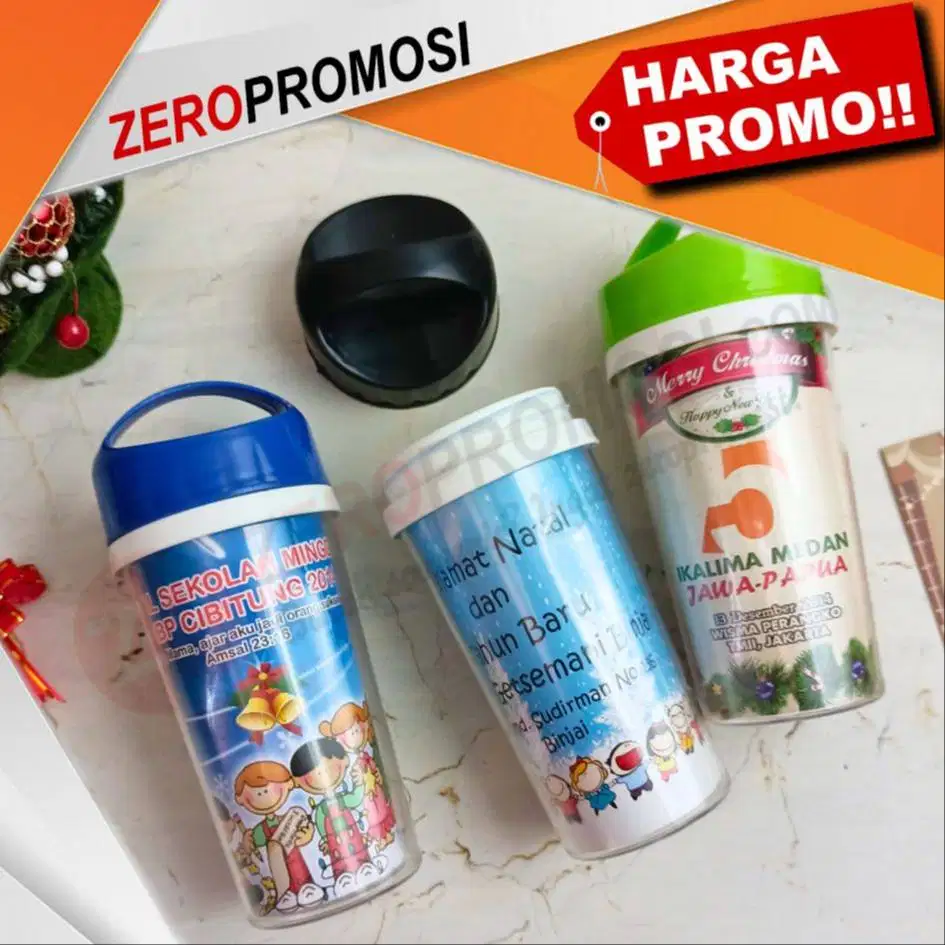 Souvenir natal sekolah minggu tumbler insert paper