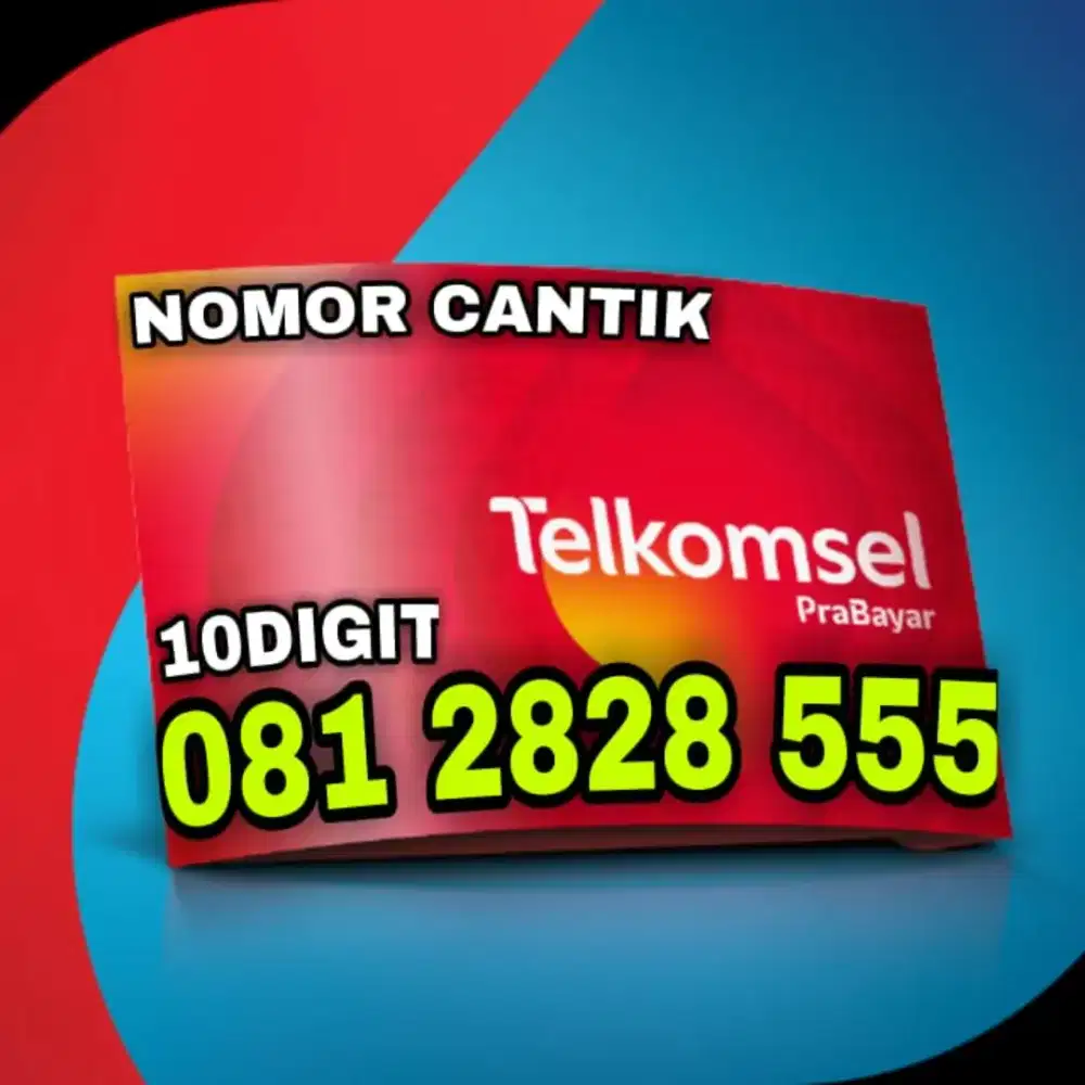 Nomor Cantik Simpati 10 Digit / Nomer 2828 / Kartu Perdana Panca 555