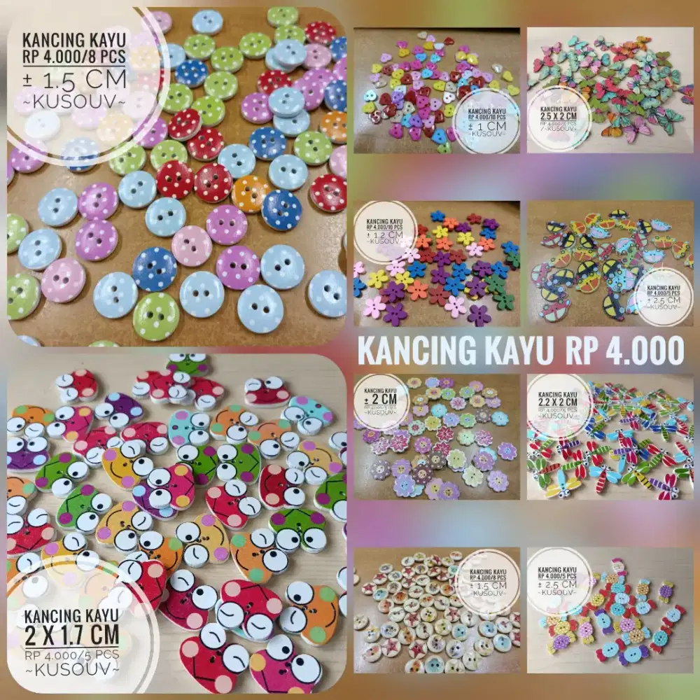 Aneka Kancing Motif/Kancing Kayu