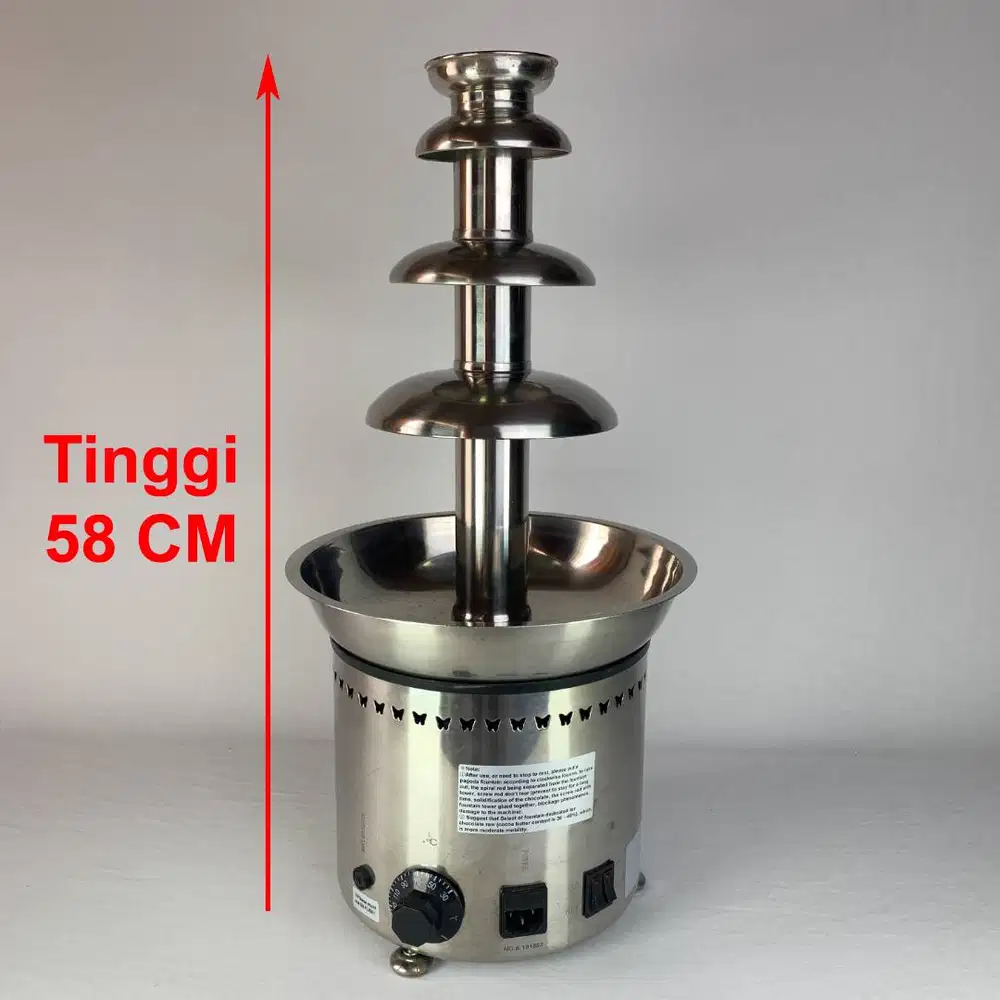 Chocolate Fountain Pancuran Coklat 3 Tingkat Tier Full Stainless Steel
