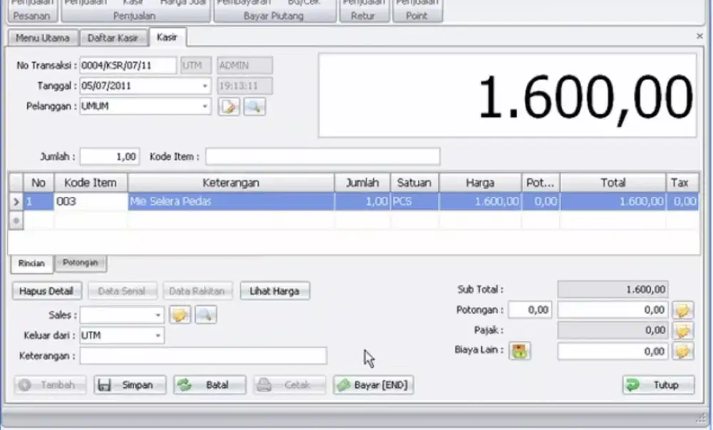 Program Penjualan / Stok Barang