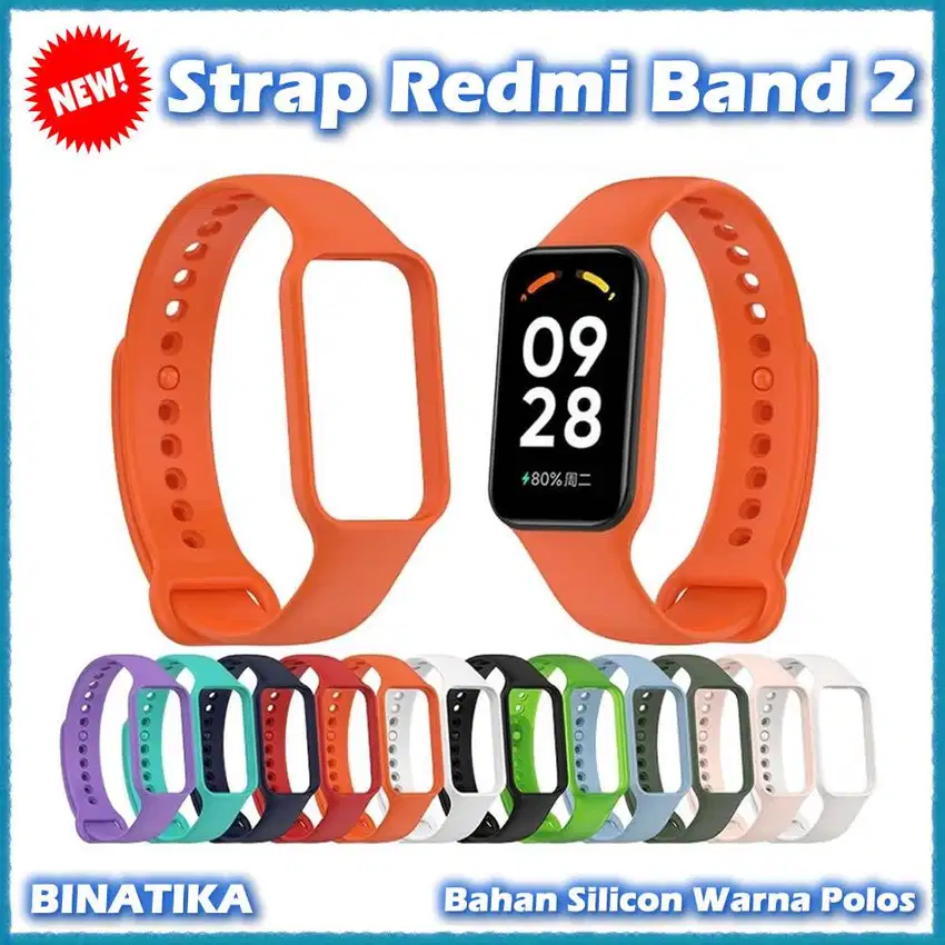 Smartband Strap Redmi Band 2 Silicon Tali Jam Redmi Smart Band Polos