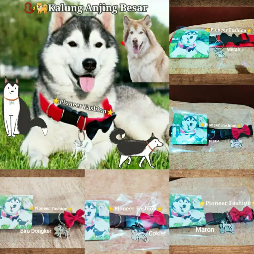 Kalung Anjing Lingkar 50cm - 85cm