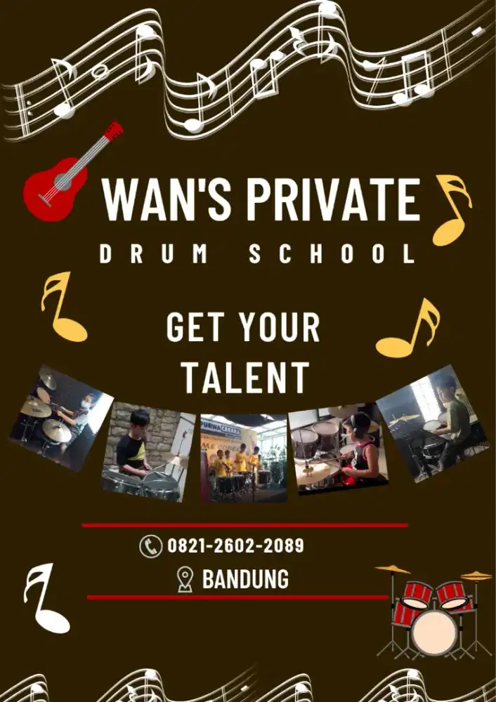 Privat drum 2 bln bisa main lagu