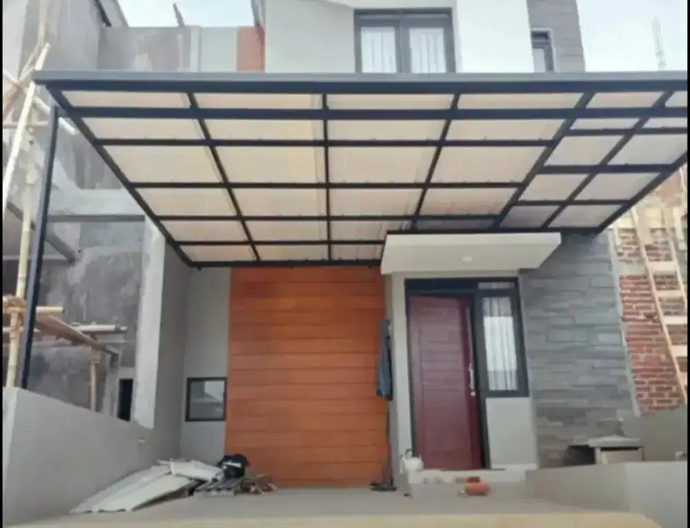 Jasa pemasangan kanopi alderon RS single layer