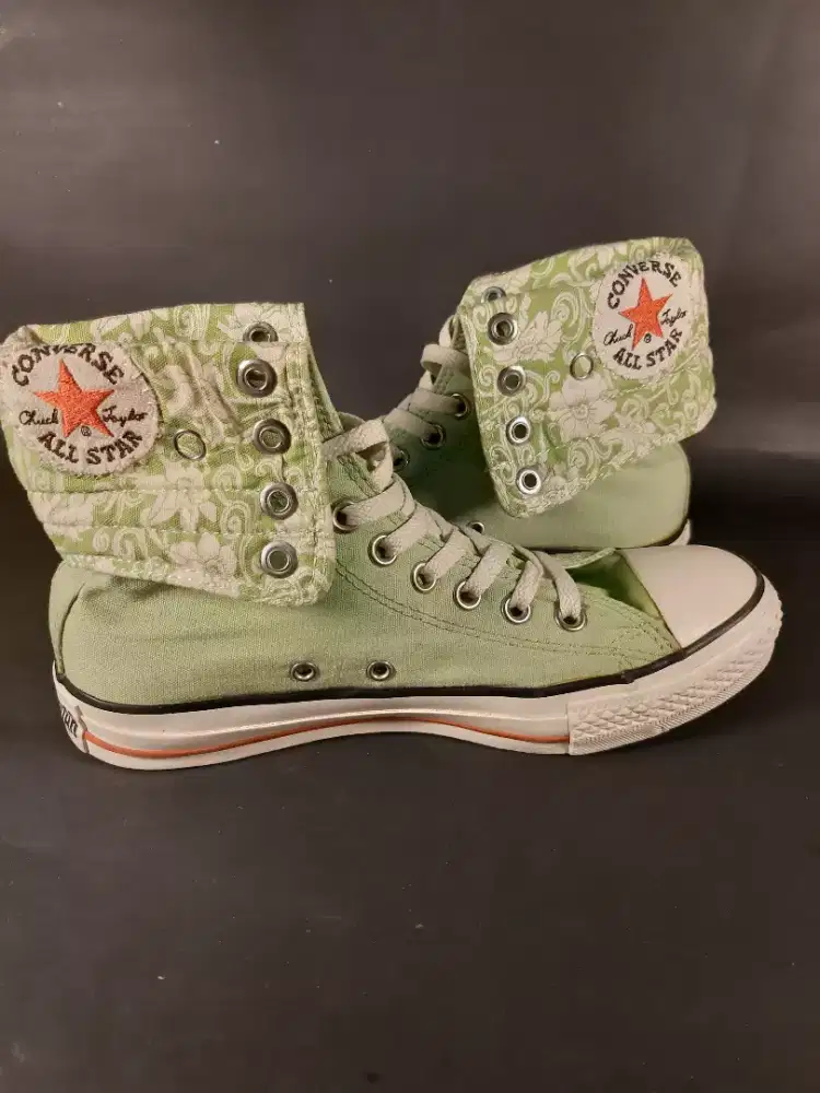 Converse CT As Hi-Top Rolldown Boots Floral Green