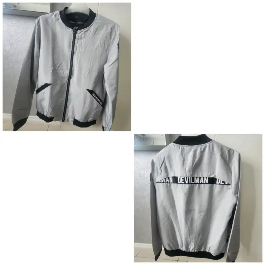 172.  Jaket Bomber Abu abu