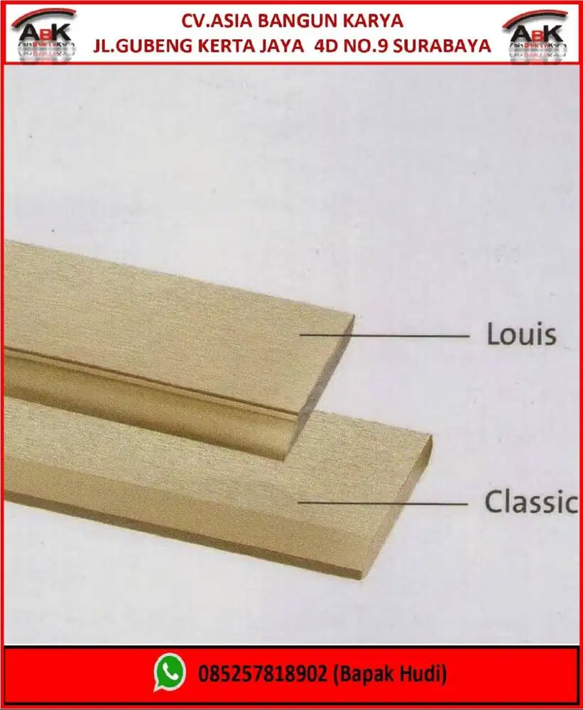CONWOOD FLOOR MOULDING 4in LOUIS + JASA PASANG HARGA BEDA