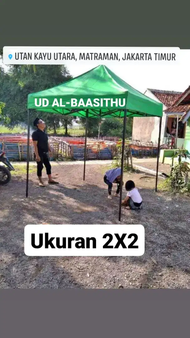 Tenda lipat 2X2 hijau