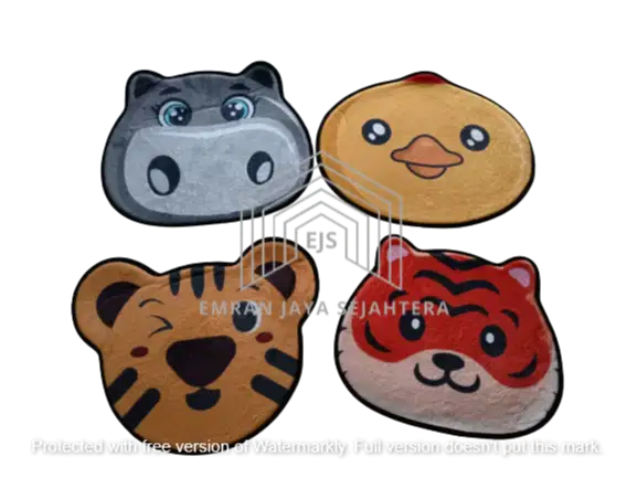 Keset Bulu Printing Motif Kepala [Emran Jaya Sejahtera]