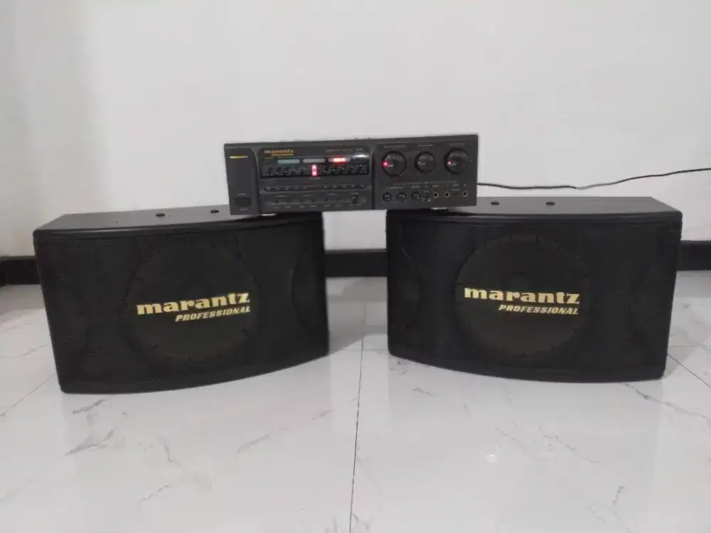 Amplifier karaoke MZK55+speaker Marantz MKS1000
