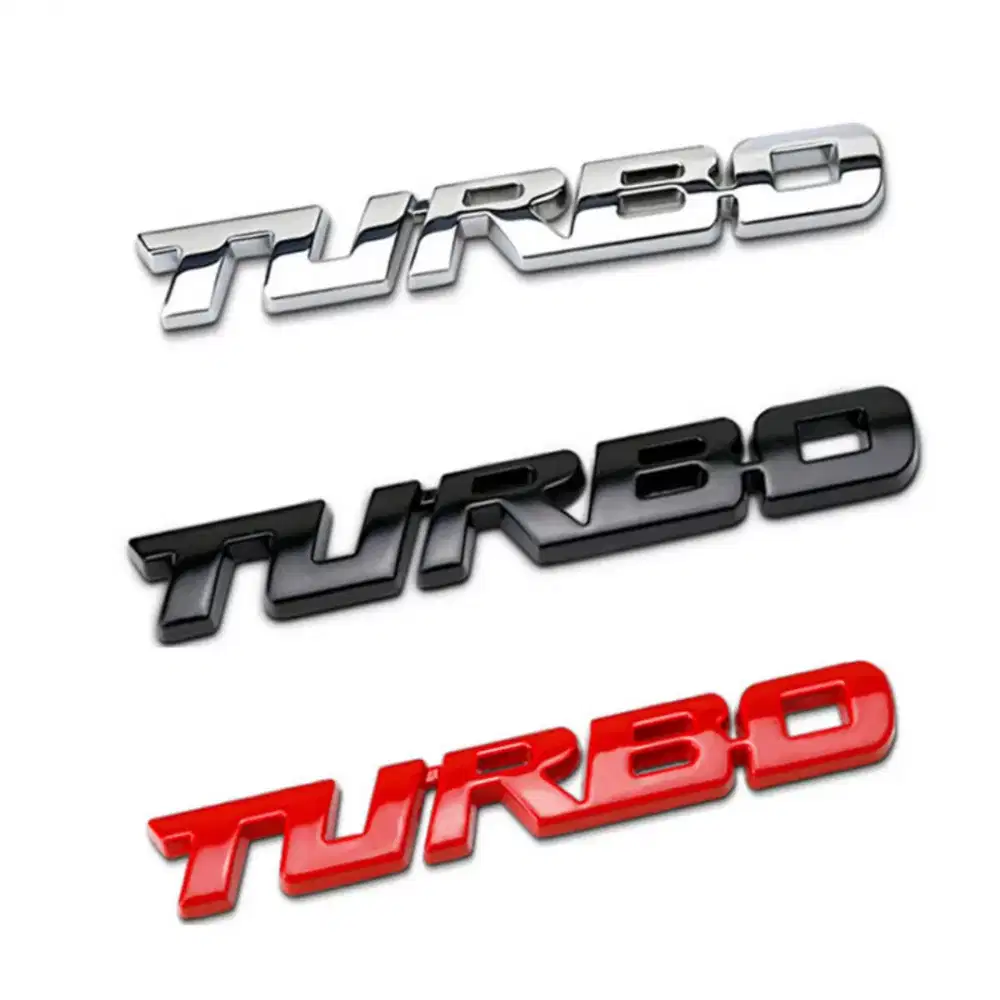 1Pcs Sticker Emblem TURBO