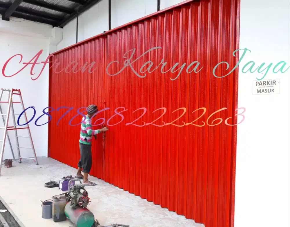gawe pintu ne folding gate roling dor ten mriki mawon jamin garansi