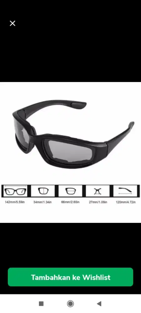 Kacamata safety sepeda Daisy sepeda,sepeda motor anti uap