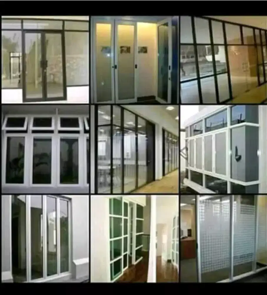 Kusen alumunium jendela pintu kamar pintu  depan dll