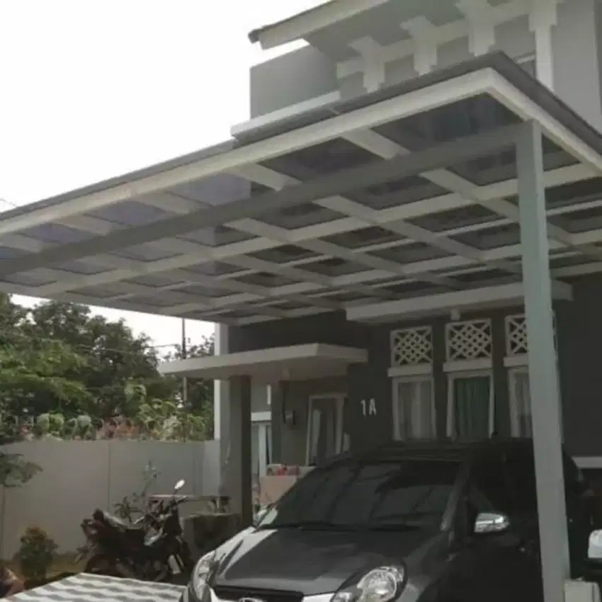 Canopy solarflat, alderon, canopy kaca, bajaringan, polycarbonate,dll