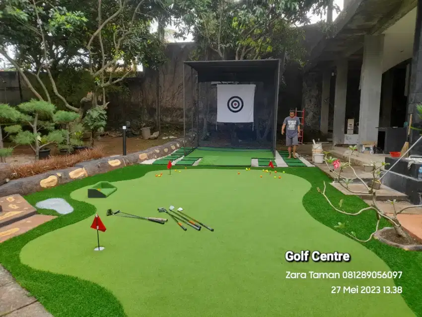 Lapangan Mini Golf Sintetis Pembuatan Golf plus drainase cell