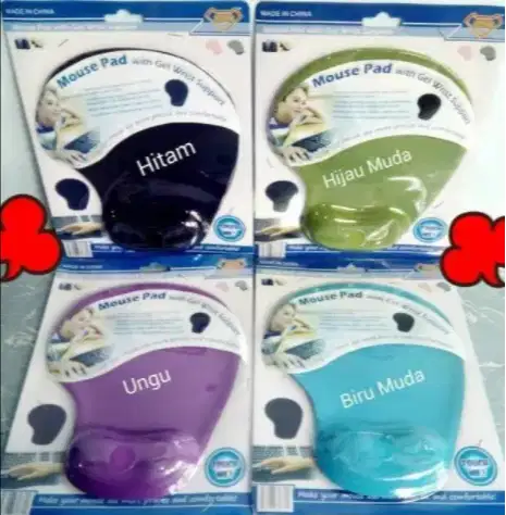 Mouse Pad Bantal Tebal Mousepad Nyaman Aman Warna dengan Gel