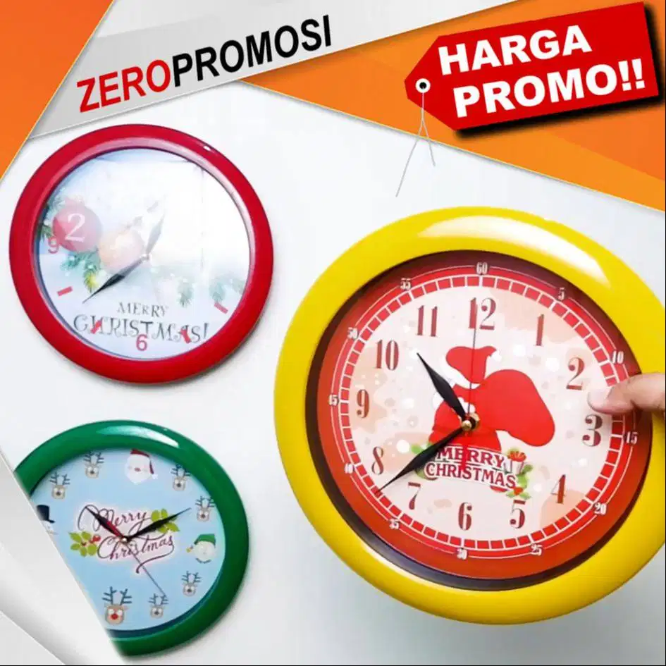 Souvenir Jam Dinding Natal Tahun Baru Custom