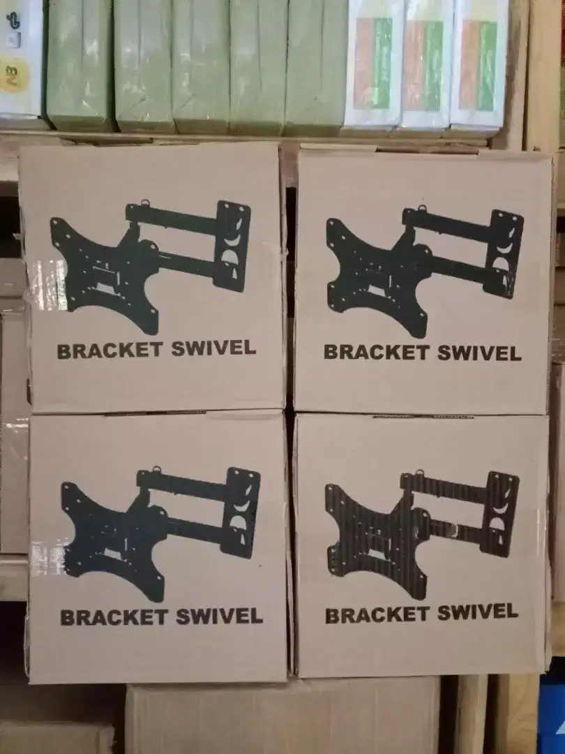 Bracket tv swivel 24-43 inci + pasang