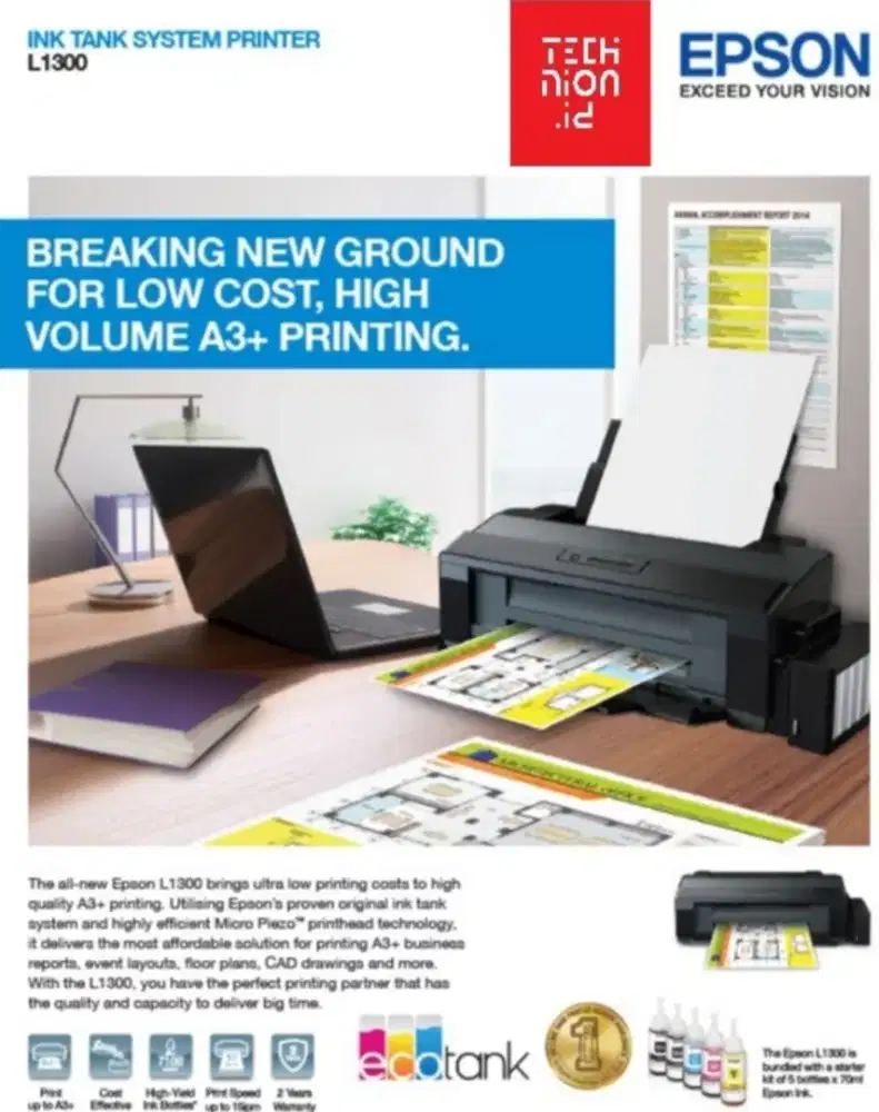 baru Epson l1300 garansi resmi 2 tahun