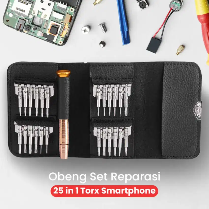 Taffware obeng set reparasi 25 in 1 torx smartphone