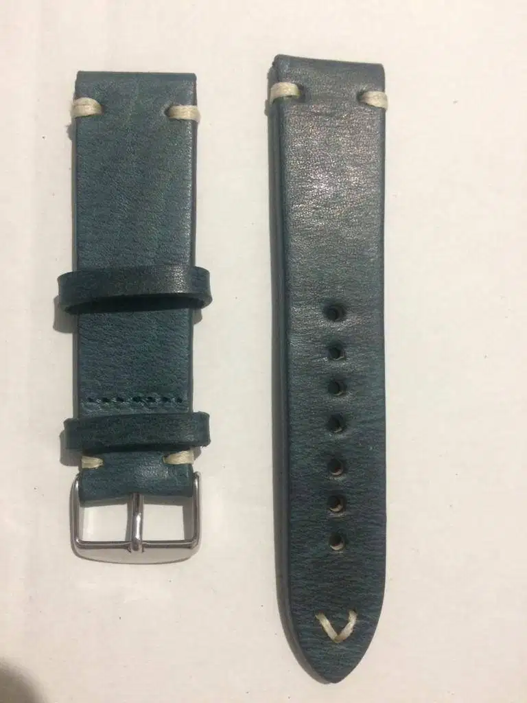 Blue Greenish Leather Strap