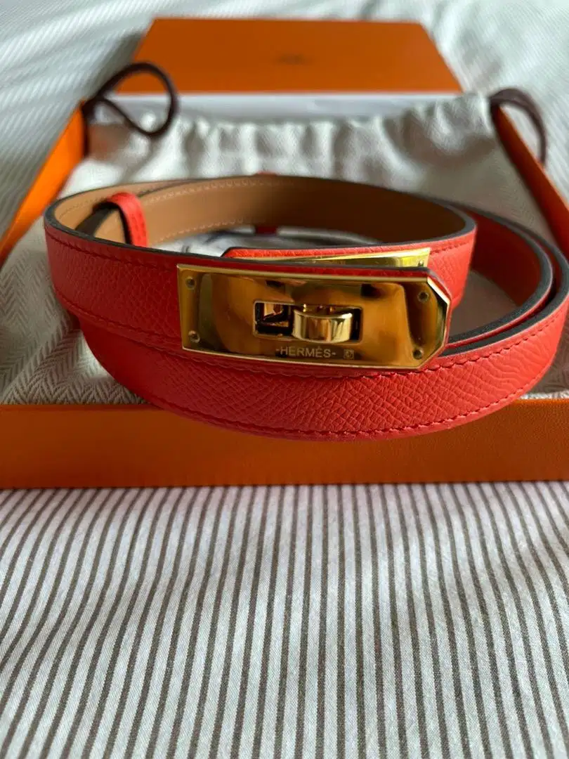 Hermes K-belt GHW Stamp T Authentic 1000%