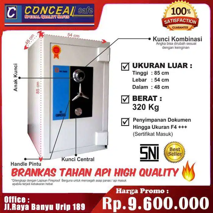 Brankas Zigler lemari besi tahan bongkar tahan api standar SNI GARANSI