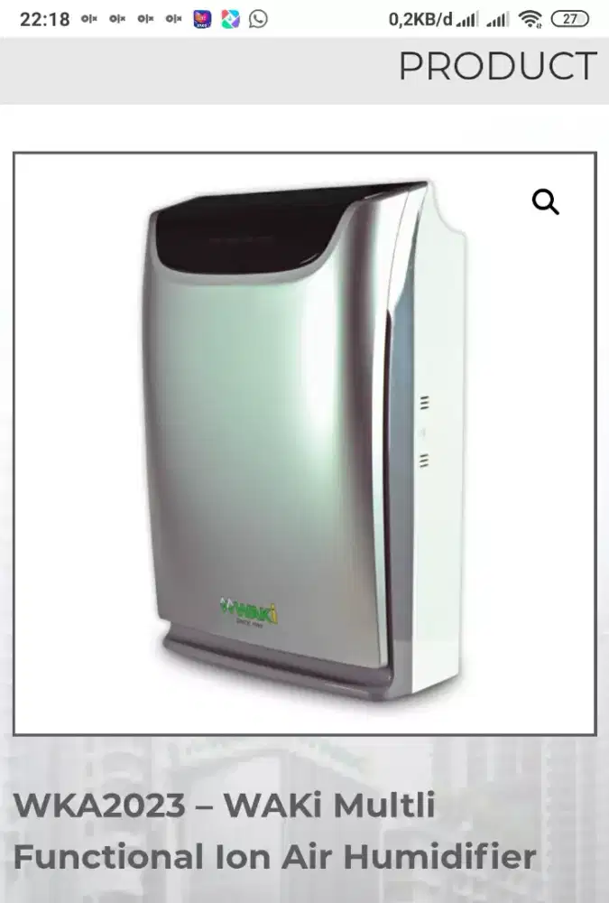 Waki ion air humidifier