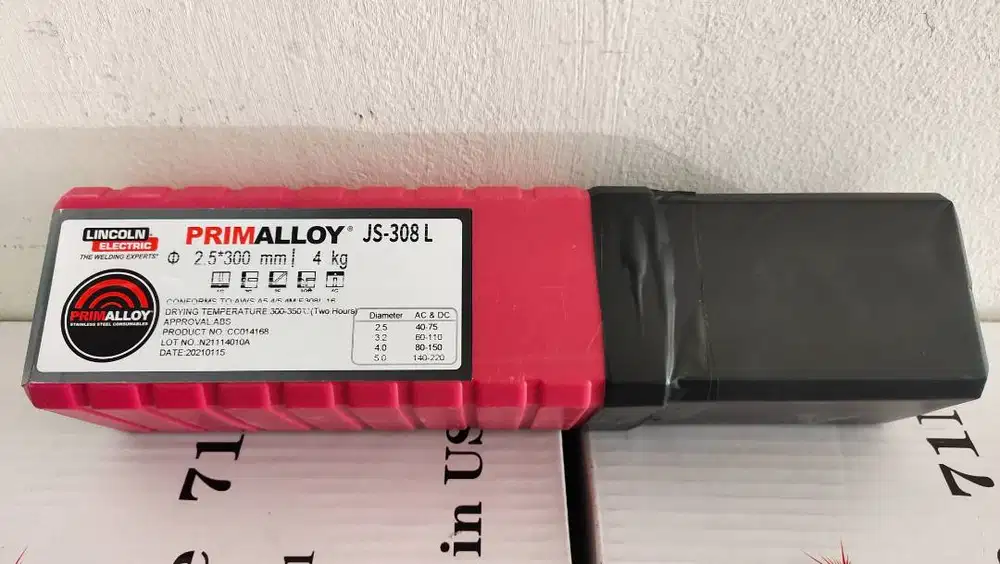 Kawat Las Lincoln Primalloy JS-308L (E308L-16) 2.5mm Stainless Steel