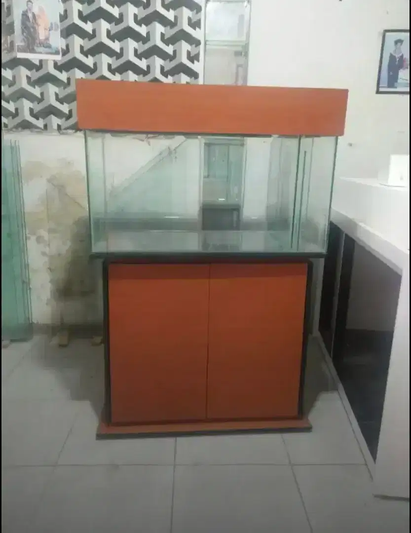 aquarium kabinet ukuran 80×40×40cm kaca full 5mili