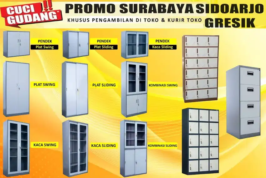 Lemari Arsip dokumen kantor Loker Locker Besi Filing cabinet L22